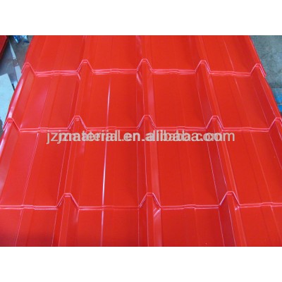 Africa popular 32bwg red metal roof tile 840mm/1050mm,alumzinc metal roof tile,aluminum corrugated roof sheet