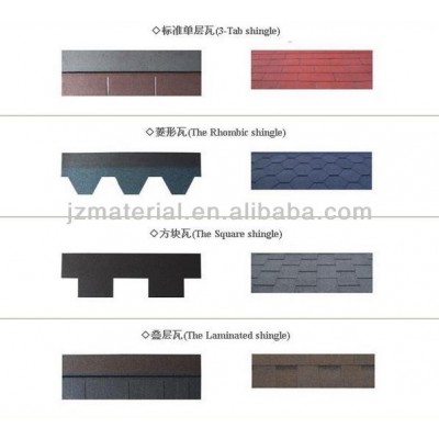 Colorful fiberglass asphalt shingle/asphalt roof shingle manufacturer