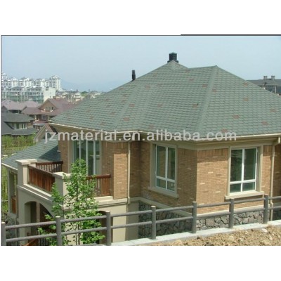 Colorful Hexagonal/Mosaic/Rhombic Fiberglass Asphalt Roofing Shingles /Bitumen roofing shingles with CE, ISO9000 (factory)